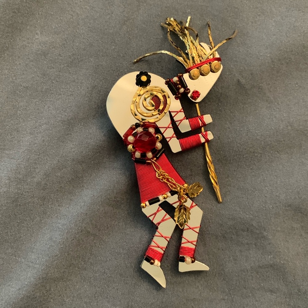 Vintage LizTech Kokopelli Fertility pin